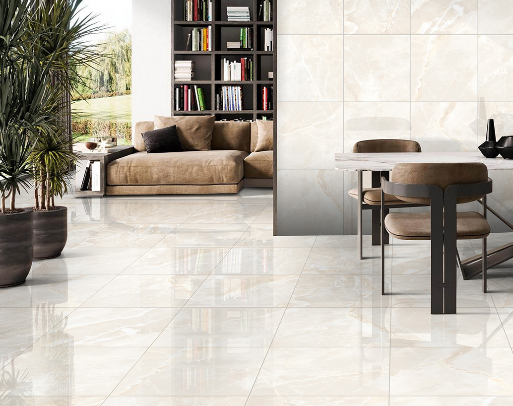 Carreaux en porcelaine pour salon